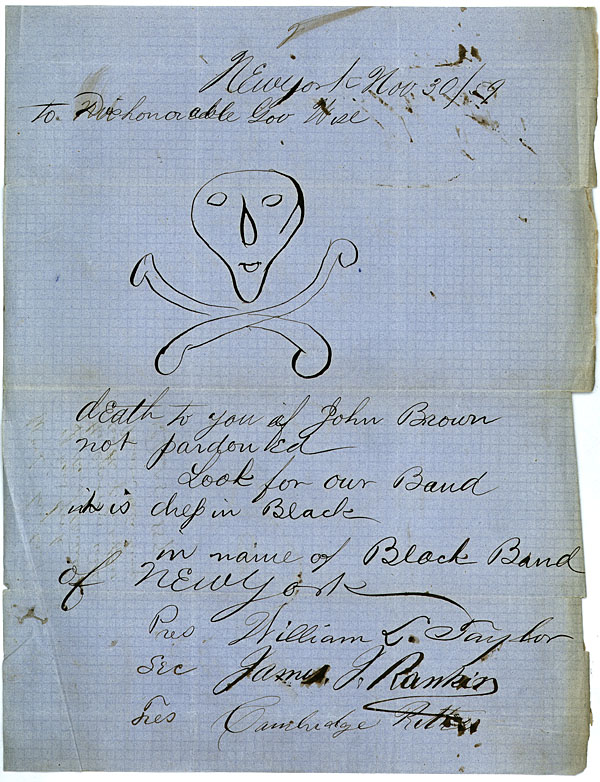 William L. Taylor, James J. Rankin, and Cambridge Ritter to Governor Henry A. Wise