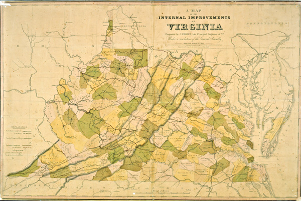 A Map of the Internal Improvements of Virginia