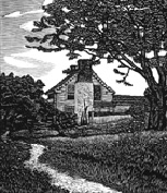The Lane.�J.J. Lankes. 1929. Woodcut.