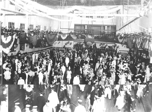 "Fancy Dress Ball," 1916? This annual affair evolved from the "Bal Masque" of 1907, under the direction of librarian, Miss Annie R. White (Mame Warren Collection, Special Collections, Leyburn Library, Washington and Lee University)